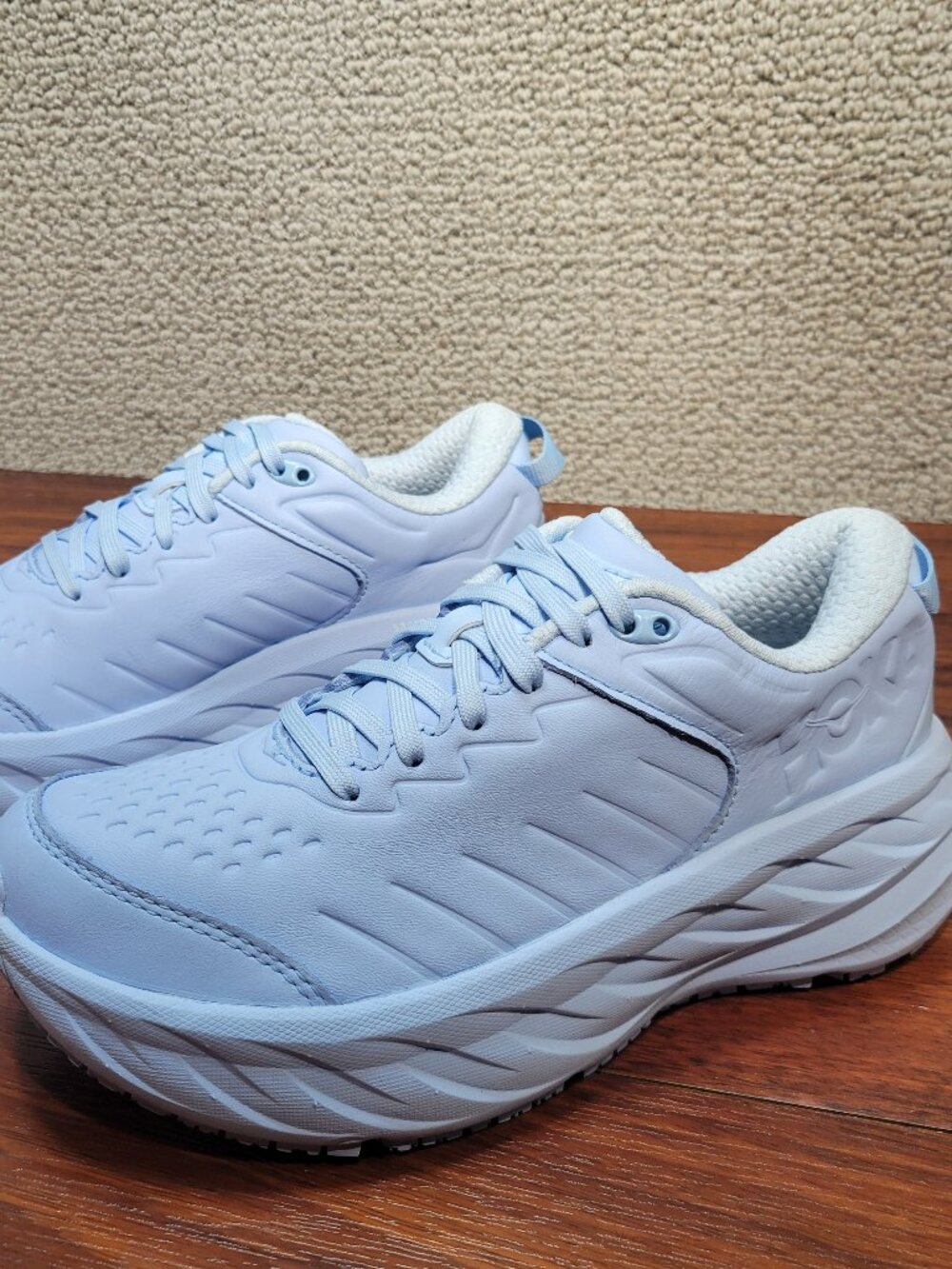 Hoka One Bondi SR Women's Size 6.5 Ice Water/Ice Water Slip Resistant Work Shoes